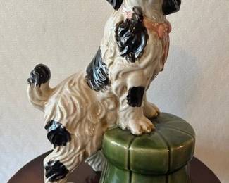 Vintage Staffordshire - "style" ceramic statue of a Cavalier King Charles spaniel.