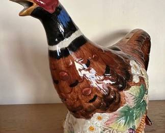 Vintage Fitz & Floyd Huntington pheasant teapot.