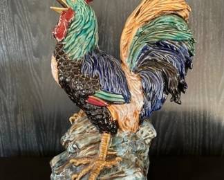 Vintage Majolica rooster.