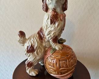 Vintage Staffordshire - "style" ceramic statue of a Cavalier King Charles spaniel.