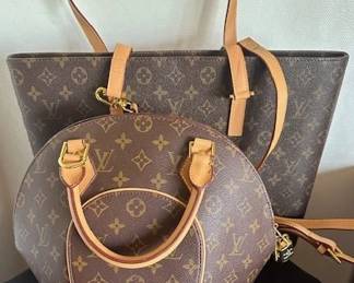 Faux Louis Vuitton handbags.