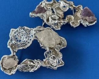 Carvalhu, Brutalist Copa Collection, Rio belt buckles.  Made from Sterling plated metal.