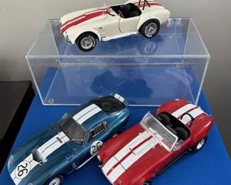 Shelby Cobra diecast cars.