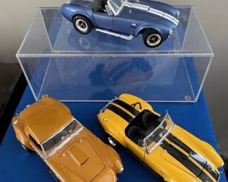 Shelby Cobra diecast cars.