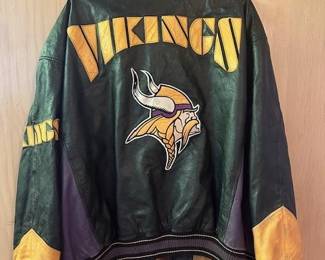 Vintage leather Viking jacket.