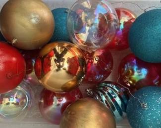 Large Christmas bulbs (several blown glass)