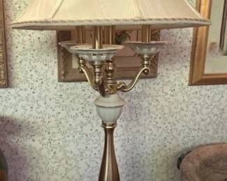 Elegant Lenox Quoizel candleabras in ivory and gold.  We have two matching.