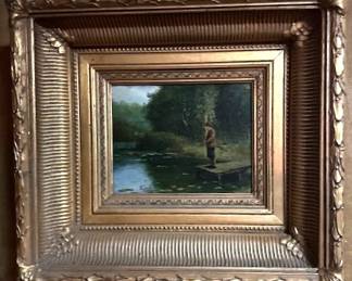 Man fishing by Evans