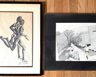 David Schor (American 1980) Limited Edition Etching, Signed & Original Drawing Of Runners
Lot #: 55