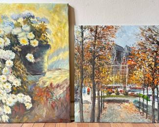 2 Original Oil Paintings On Canvas, Signed
Lot #: 84
