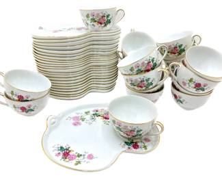 Over 20 Vintage Noritake Japanese Snack Sets With Teacups & Plates Gardena Pattern With Gold Accents
Lot #: 27