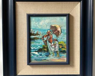 Original Oil Painting Of Mother & Child Seaside
Lot #: 140