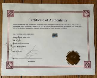 Leonid Afremov (Russian-Israeli B1955) Original Oil Painting, Signed, With Certificate Of Authenticity
Lot #: 1