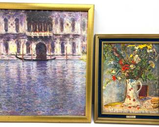 2 Reproductions On Canvas Of Claude Monet And Pierre Bonnard
Lot #: 132