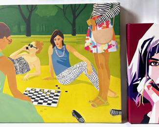 2 Reproductions On Stretched Canvas Of Helena Wurzel Picnic Painting & Portrait Of Natalie Wood
Lot #: 146