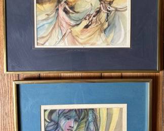 2 Al Narizzano (American 1983) Original Watercolor Paintings, Signed With Artist Bio On Back
Lot #: 42