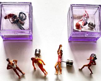 6 Miniature Athlete Earrings "Earthings" By BJ Westphal, 2 New In Box
Lot #: 76