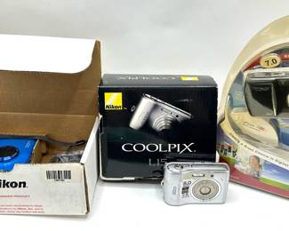 3 Digital Cameras: Refurbished Nikon Coolpix S30 & New In Box Vistaquest VQ7228 & Used Nikon Coolpix L15
Lot #: 95