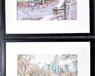 2 Original Watercolor Paintings Of Runners In Central Park, New York, Signed In 1991 & 1992
Lot #: 83