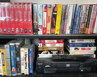 Toshiba VCR DVD Player With Remote & Over 40 VHS Tapes & DVD Movies
Lot #: 183