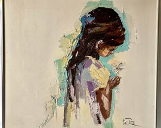 Tina Roy (American 1972) Original Oil Painting Portrait "Daisy Girl"
Lot #: 29