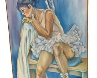 Artist: Paula M. Cahoon / Ballerina / 24.5" wide x 32.5" tall with frame