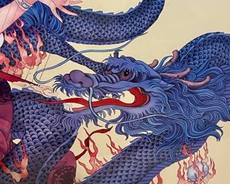 Artist: Caroline Young / Immortal Dragon / 36"wide x 45.5" tall with frame