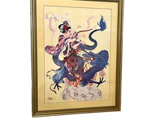 Artist: Caroline Young / Immortal Dragon / 36"wide x 45.5" tall with frame