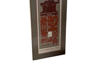 Artist: Albert Leon Wilson / Clothesline Festival 1982 / 18.5" wide  x  36" tall with frame