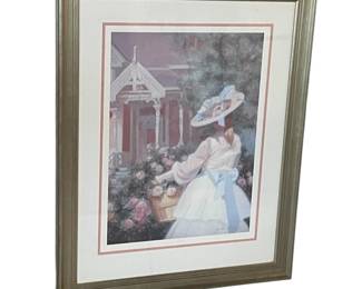 Artist: James Verdugo / Victorian Garden / 24.5" wide x 30" tall with frame