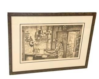 Artist: Carol Fugmann / Pepe's / 18.75" wide x 25" tall with frame