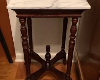 Marble Top Plant Stand