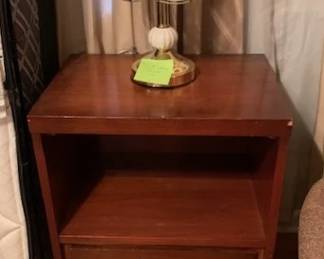 Nightstand and Small Touch Lamp
