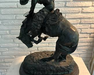 Artist Frederic Remington "Rattlesnake" bronze
