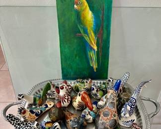The parrot painting is sold.