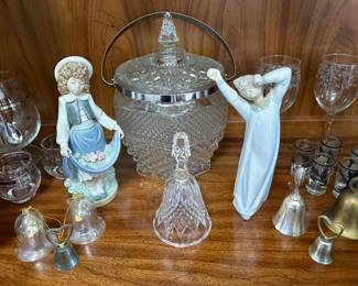 The glass ice bucket is sold.