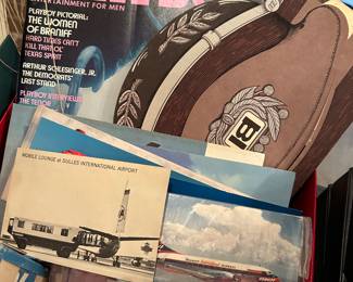 Vintage Braniff Airlines Ephemera & Playboy featuring the women of Braniff
