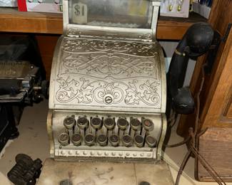 Antique Brass National Cash Register