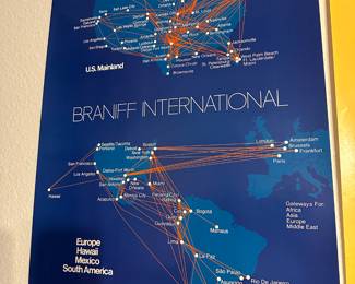 Vintage Braniff Airlines Poster