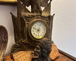 Metal Eagle Clock