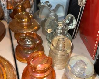 Antique Carnival Glass Insulators