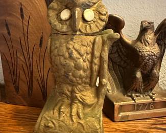 Metal Owl Bank