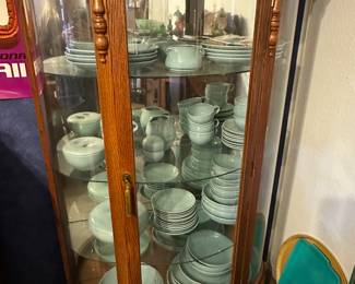 Antique Curved Glass Cabinet