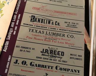 Antique Austin Phone Directory