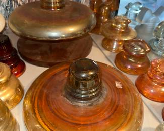 Antique Carnival Glass Insulators