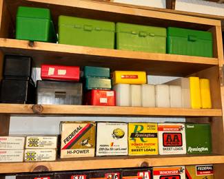 Vintage Ammo boxes - some full