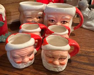 Vintage Santa Mugs