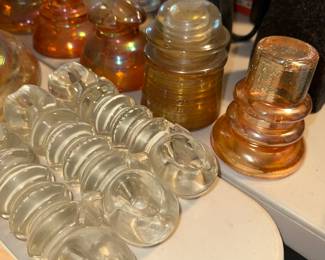 Antique Carnival Glass Insulators