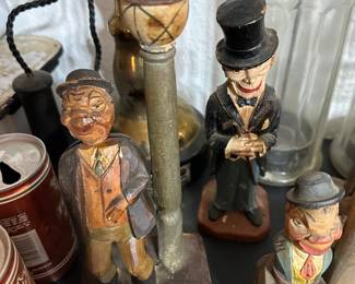 Carved Wooden Figural Bar Things