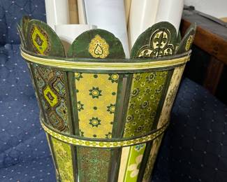 Vintage Trash Can & Posters